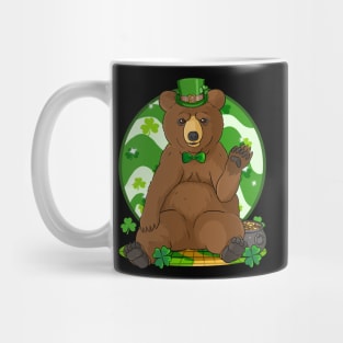 Grizzly Bear St Patricks Day Leprechaun Mug